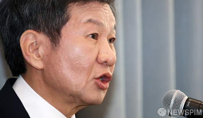 4선 도전 나선 <b>정몽규</b> 대한<b>축구협회장</b> 후보