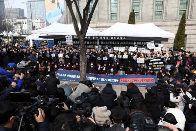 이태원 참사 시민분향소 철거 예고한 서울시 규탄 기자회견