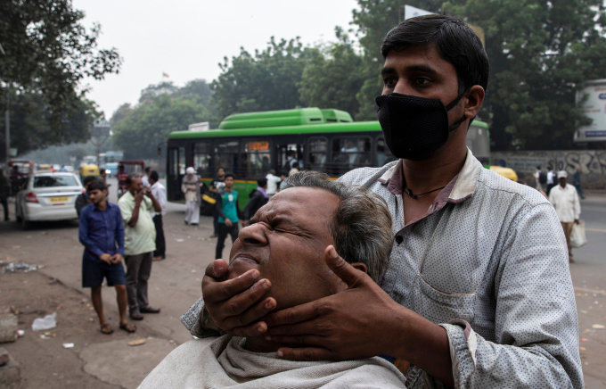 "인도 주요 10대 도시 일일 사망자 중 7%, 대기오염 영향"