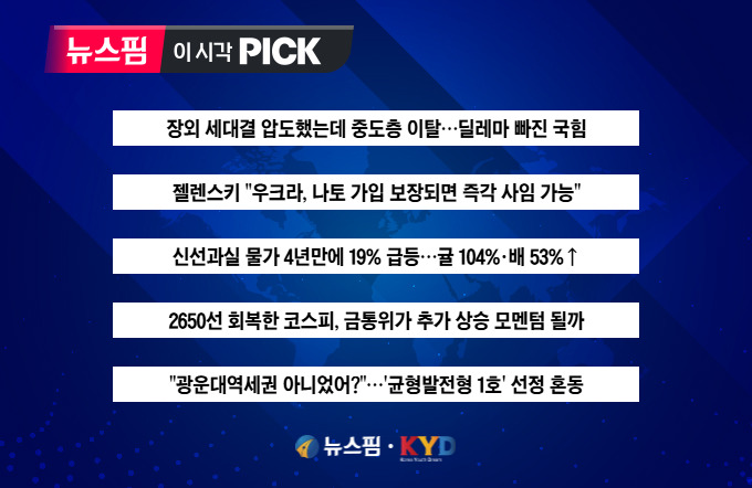 [뉴스핌 이 시각 PICK] 세대결 압도했는데…딜레마 빠진 국힘 外