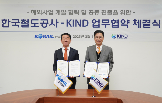 코레일, KIND와 맞손… 'K-철도' 사업 발굴 나선다