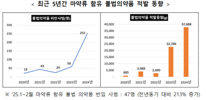 감기약·다이어트약인 줄 알았는데 '마약류'…불법의약품 반입 급증