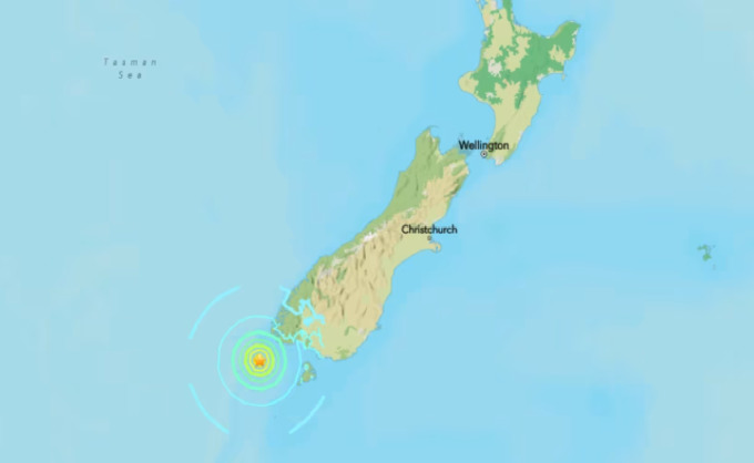 뉴질랜드 남섬 앞바다서 규모 6.7 강진...'쓰나미 위험은 없어'