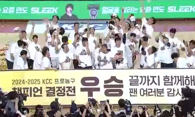 [프로농구] LG, 창단 28년만에 첫 우승 감격… MVP 허일영