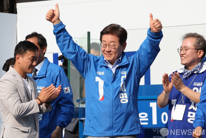 [대선 D-3] 이재명, 가덕도 신공항 '난항'에 "민주당이 책임 있게 추진"