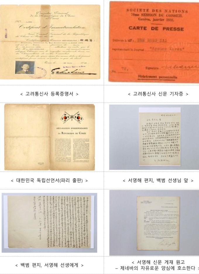 '독립운동가 서영해' 관련 자료, 국가등록문화유산 된다