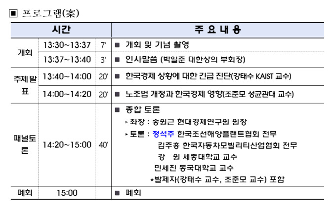 경제 8단체, '위기의 한국경제 진단과 과제 세미나' 31일 개최