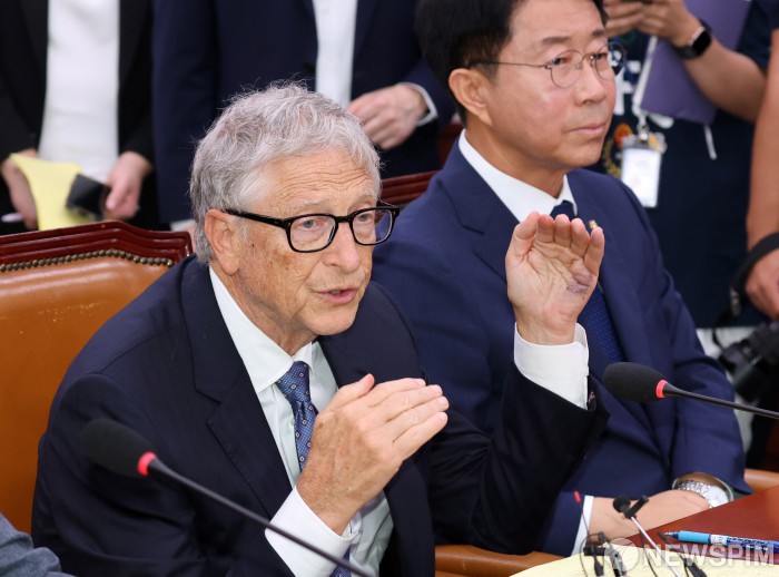 김석기 외통위원장, 빌게이츠 만나 "경주 APEC 정상회의 참석 당부"