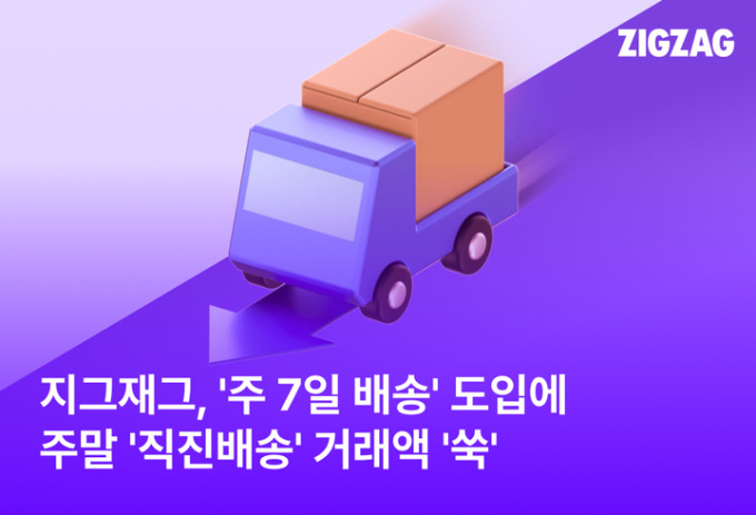 지그재그 "'주 7일 직진배송' 도입으로 주말 거래액 32% 증가"