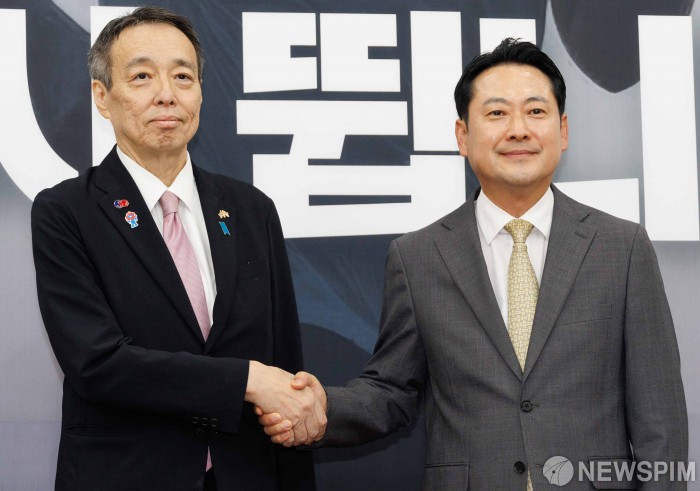 장동혁 국민의힘 대표, 미즈시마 고이치 주한일본대사 접견