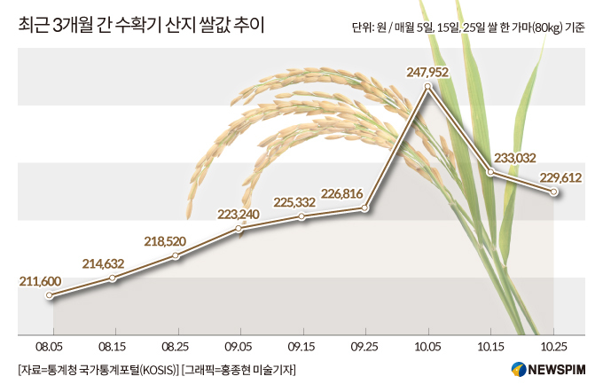 송미령 장관 예언 적중…수확기 산지 쌀값 '안정세'