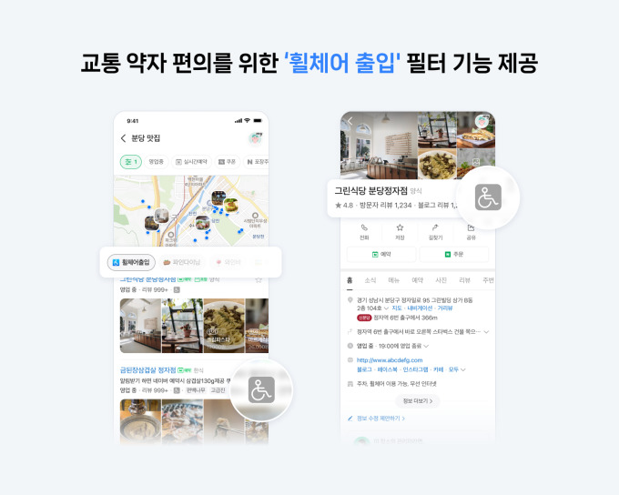 네이버 플레이스, '휠체어 출입 가능' 필터 도입…교통 약자 위한 편의성 강화