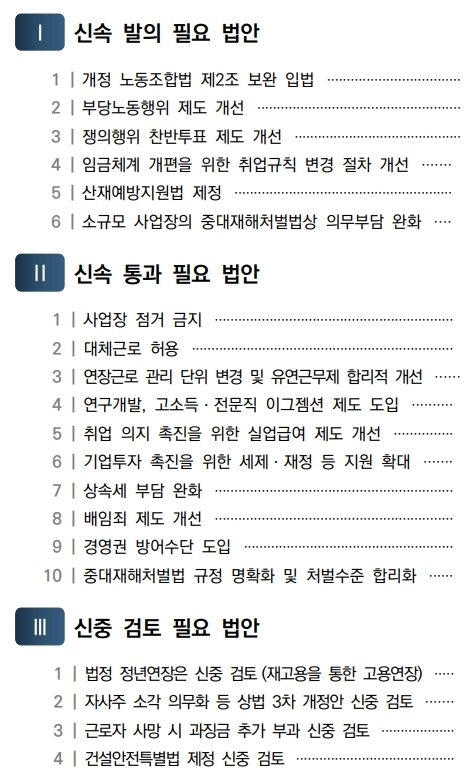 경제계, '노란봉투법 보완·배임죄 개선·정년연장 신중' 국회에 건의