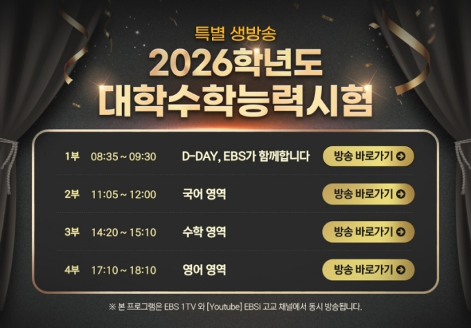 EBS, 수능 채점· 등급컷· 해설강의·배치표 풀서비스 한다