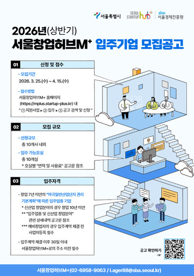서울창업허브 M+, 마곡 대기업과 협업·투자 기회 제공 - 뉴스 썸네일 이미지