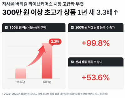 라방도 '프리미엄 시대'....300만원 이상 초고가 상품 판매 3배 껑충 - 뉴스 썸네일 이미지