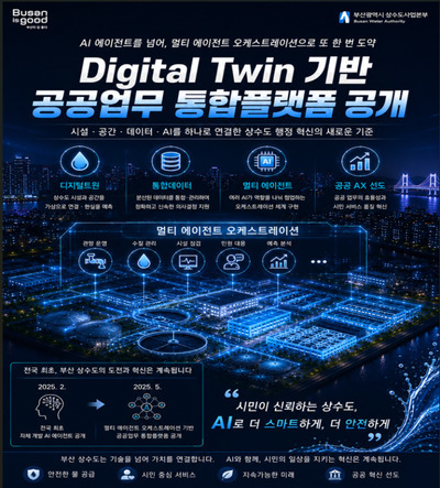 부산시, 디지털트윈 기반 상수도 통합 플랫폼 공개…AI 협업 모델로 행정 혁신