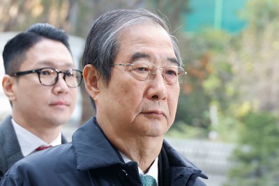 '내란 방조 혐의' 한덕수 전 국무총리, 결심공판 출석