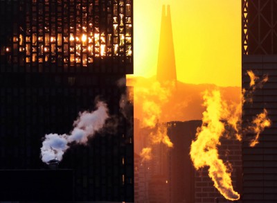 올겨울 최강 한파가 만든 서울 도심 풍경