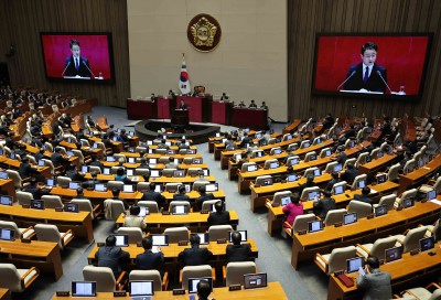 교섭단체 대표연설 나선 한병도 민주당 원내대표