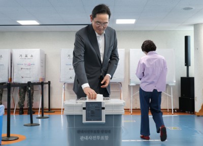 이재용 삼성전자 회장, 소중한 한표 행사
