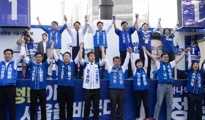 정원오 후보, 신촌역 집중유