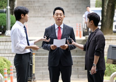 결심공판 향하는 오세훈 서울시장