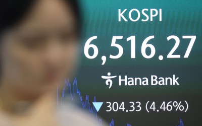코스피, 4.46% 급락 마감
