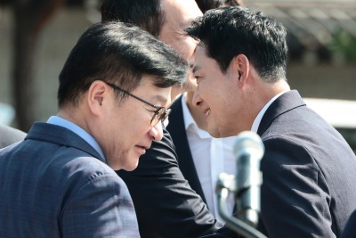 장동혁 - 정점식, 청와대 앞  거부권 촉구 최고위원회의