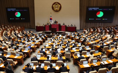 '패스트트랙 단축' 국회법 개정안, 與주도 본회의 통과