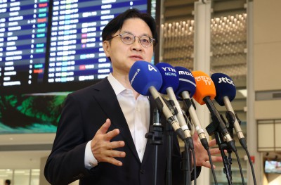 '대미 투자&middot;관세 협상' 김정관 장관 귀국