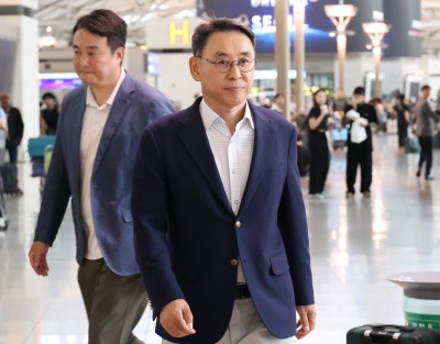 네팔로 출국하는 정연인 두산에너빌리티 대표이사