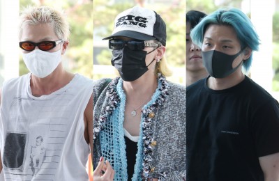 빅뱅 태양&middot;GD&middot;대성, 완전체 동반 출국