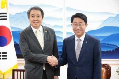 조정식 국회의장, 미즈시마 주한 일본대사 접견