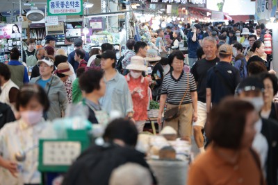 추석 사흘 앞둔 전통시장