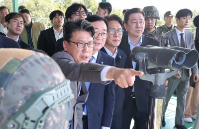 국회 국방위, 'DMZ 지뢰 폭발' 육군 25사단 현장 점검